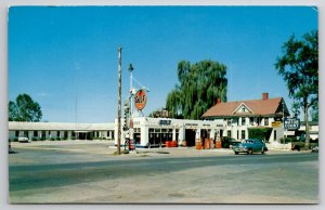 VA Culpeper Motor Court Gulf Gas Station Retro Cars Virginia Postcard H40