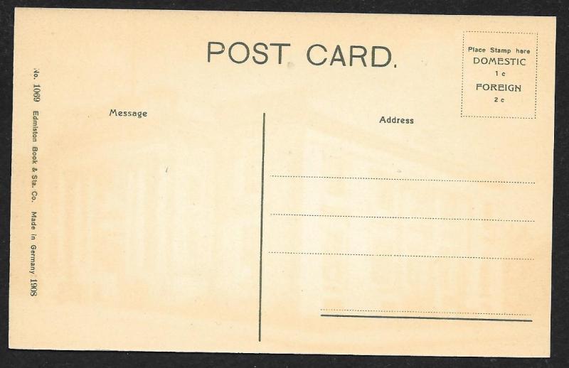 Post Office Zanesville Ohio Unused c1908