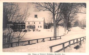 Winter at Whittier's Birthplace Real Photo - Haverhill, Massachusetts MA  