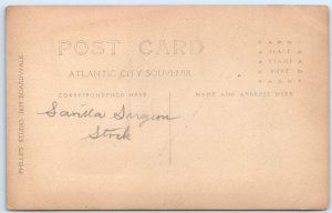 c1900s Atlantic City, NJ Cute Young Lady Girl RPPC Real Photo Postcard ID'd A122