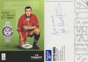 Iestyn Harris Rugby 2x Reverse Hand Signed Photo s