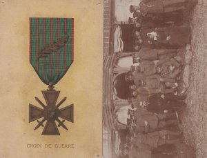 Croix De Guerre 2x French Military Old WW1 Postcard s