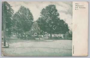Pawtucket Rhode Island~Wilkenson's Park~Statue~Vintage Postcard