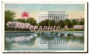 Old Postcard Lincoln Memorial Across the Potomac from Washington