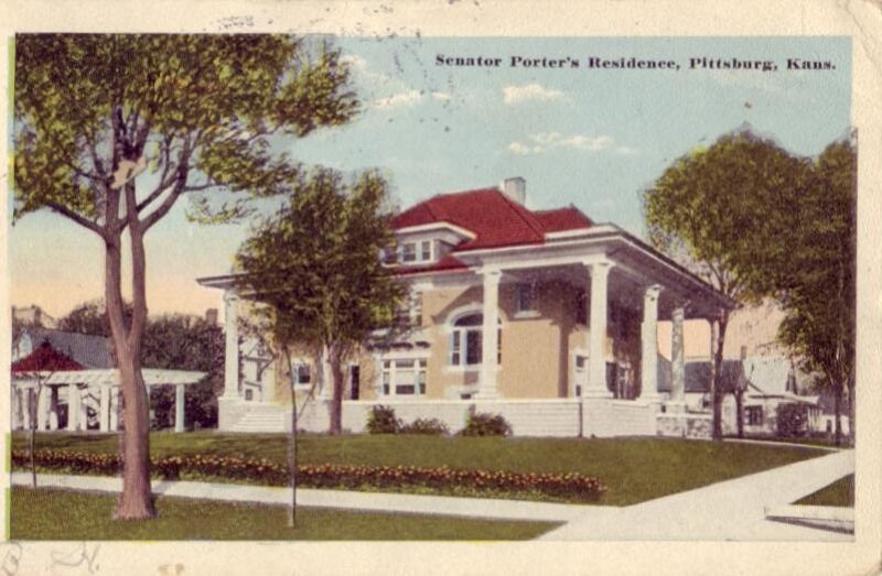 SEANTOR PORTER'S RESIDENCE, PITTSBURG, KS. 1910