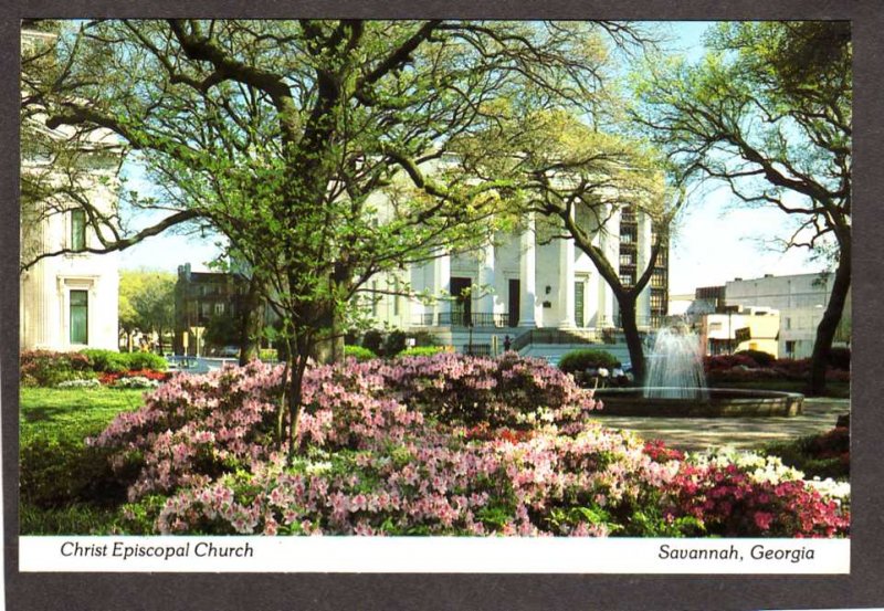 GA Christ Episcopal Church Johnson Square Savannah Georgia Postcard