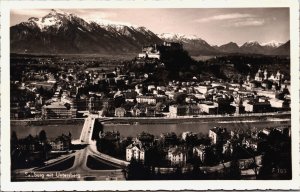 Austria Salzburg mit Untersberg Vintage RPPC C034