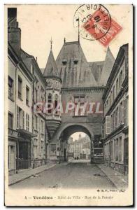 Old Postcard Vendome Hotel de Ville Rue De La Poterie