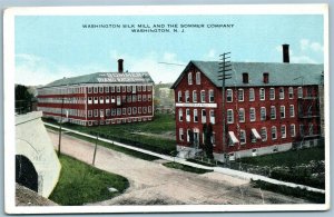 WASHINGTON NJ SILK MILL & SOMMER COMPANY ANTIQUE POSTCARD 