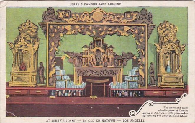 California Los Angeles Chinatown Jerry's Famous Jade Lounge interior 1937