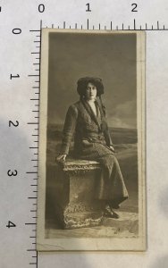 RARE - 1911 - LEE - BATH STREET PORTRUSH PANEL POSTCARD RPPC WOMAN DRESS IRELAND