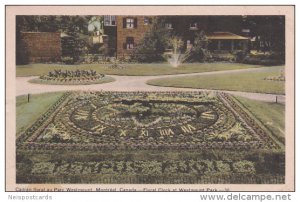 Floral Clock, Westmount Park, MONTREAL, Quebec, Canada, 30-40's