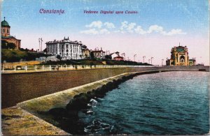 Romania Constanta Vederea Digulat Spre Casino Constanța Vintage Postcard C104