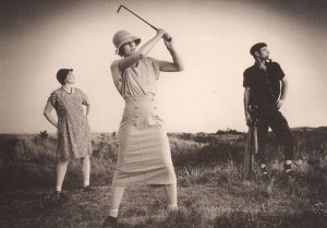 Bunty Always Got Agitated on the 18th Ladies Golf Photo Postcard