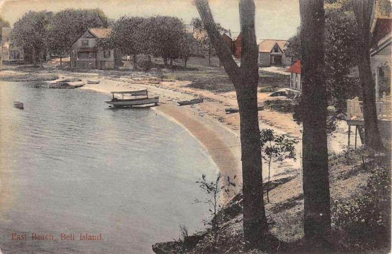 Bell Island Cuba East Beach Scene Waterfront Antique Postcard K39839