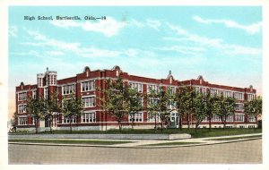 Vintage Postcard 1920's View of High School Bartlesville Oklahoma OK