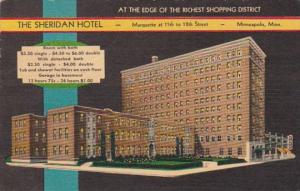 Minnesota Minneaolis The Sheridan Hotel 1951