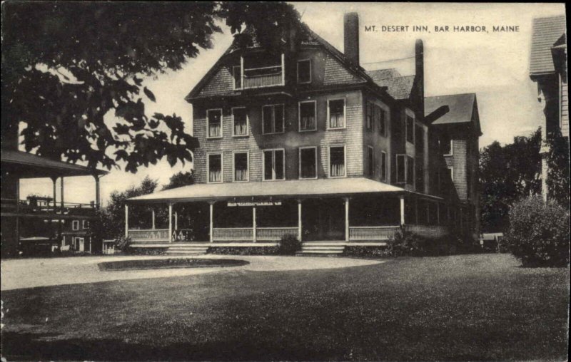 Bar Harbor ME Mt. Desert Inn c1940 Postcard 