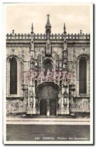 Old Postcard Lisboa Portieo dos Jeronimos