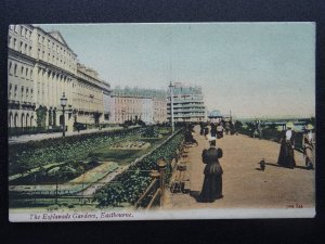 Sussex EASTBOURNE The Esplanade Gardens c1906 Postcard by J.W.S.