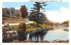 Roadway & Churchill Park in Stamford, New York