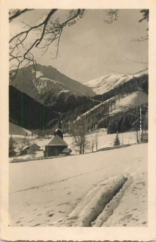 Czech Republic winter scenic landscape photo postcard