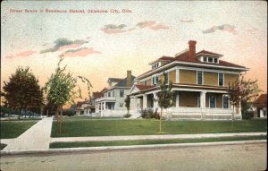 Oklahoma City Oklahoma OK Residential District c1910 Vintage Postcard