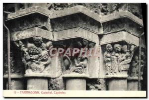 Postcard Old Tarragona Catedral capitals
