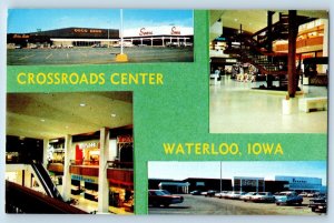 Waterloo Iowa Postcard Crossroads Center Multiview 1960 Vintage Antique Unposted