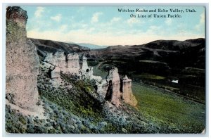 c1910 Witches Rocks Line Union Pacific Echo Valley Utah Vintage Antique Postcard