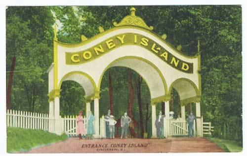 Coney Island Cincinnati OH Entrance 1912 Postcard