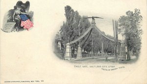 Postcard Utah Salt Lake City Eagle Gate Private mailing undivided 23-6497