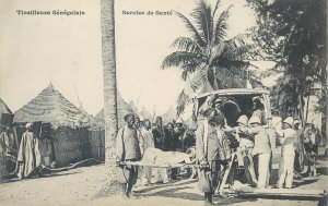 Senegalese skirmishers health service vintage postcard