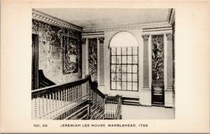 Jeremiah Lee House - interior window and stairs - Essex Institute Marblehead MA