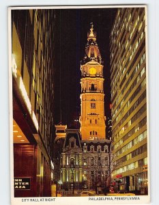 Postcard City Hall at Night Philadelphia Pennsylvania USA