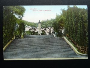 Gibraltar GENERAL ELLIOT'S MONUMENT - Old RP Postcard by A. Benzaquen
