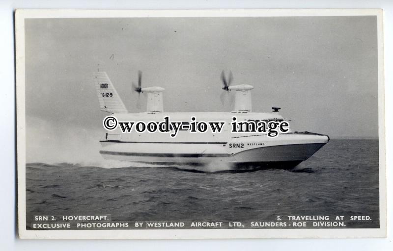 f0785 - SRN 2 Hovercraft at Speed , Isle of Wight - postcard by Nighs