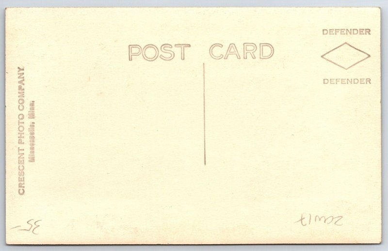 Langdon ND~Main Street~Ramage & Son Garage~Road Arrow~Keep to Right~1920 RPPC