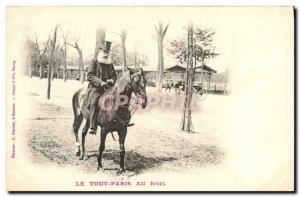 Old Postcard Horse Riding Equestrian All Paris in the Bois