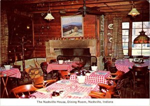 Nashville, Indiana NASHVILLE HOUSE DINING ROOM Restaurant ROADSIDE 4X6 Postcard