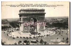 Old Postcard Paris the Arc du Triomphe