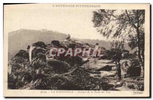 Old Postcard Picturesque Auvergne La Bourboule Summet Roche des Fees