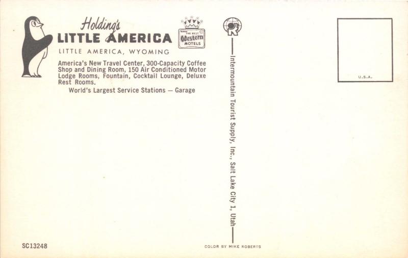 LITTLE AMERICA WY HOLDINGS TRAVEL CENTER-WORLDS LARGST SERVICE STATION POSTCARD