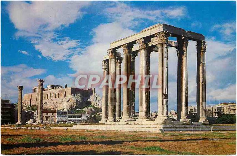 Postcard Modern Athens Temple of Olympian Zeus