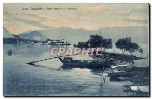 Italy Italia Postcard Old Lago Maggiore Isola Pescatori (Tramonto)