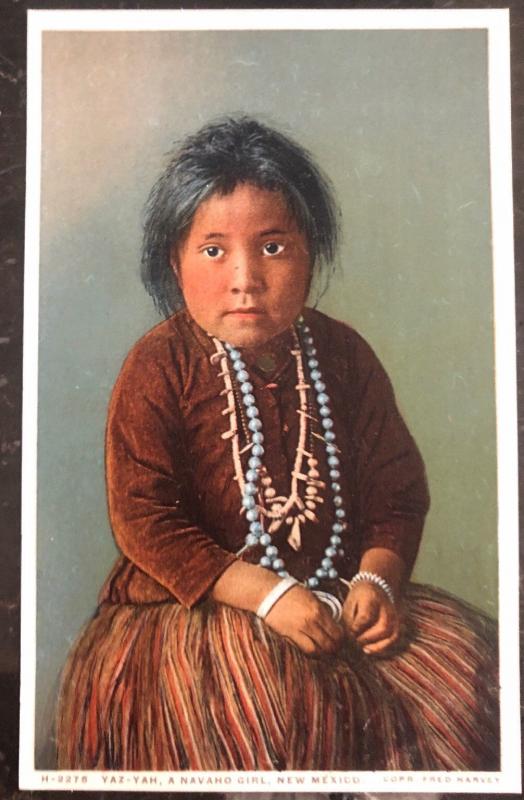 Mint USA PPC Picture Postcard Native American Navaho Indian Girl Yaz Yah