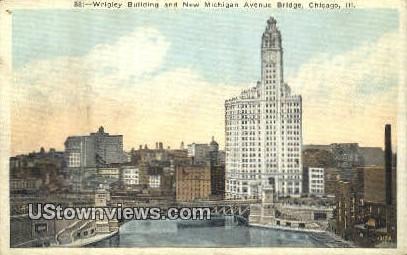 Wrigley Bldg, New Michigan Ave Bridge Chicago IL Unused