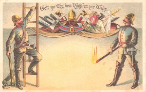 Germany Gott yur Ghr Dem Nachften Zur Webr Soldiers, Postcard.