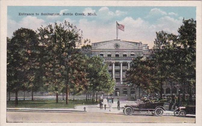 Michigan Battle Creek Entrance To Sanitarium