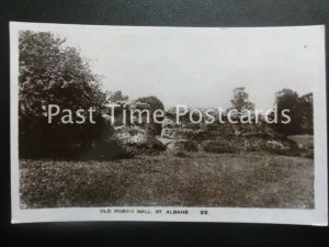 Hertfordshire ST. ALBANS Old Roman Wall - Old RP Postcard